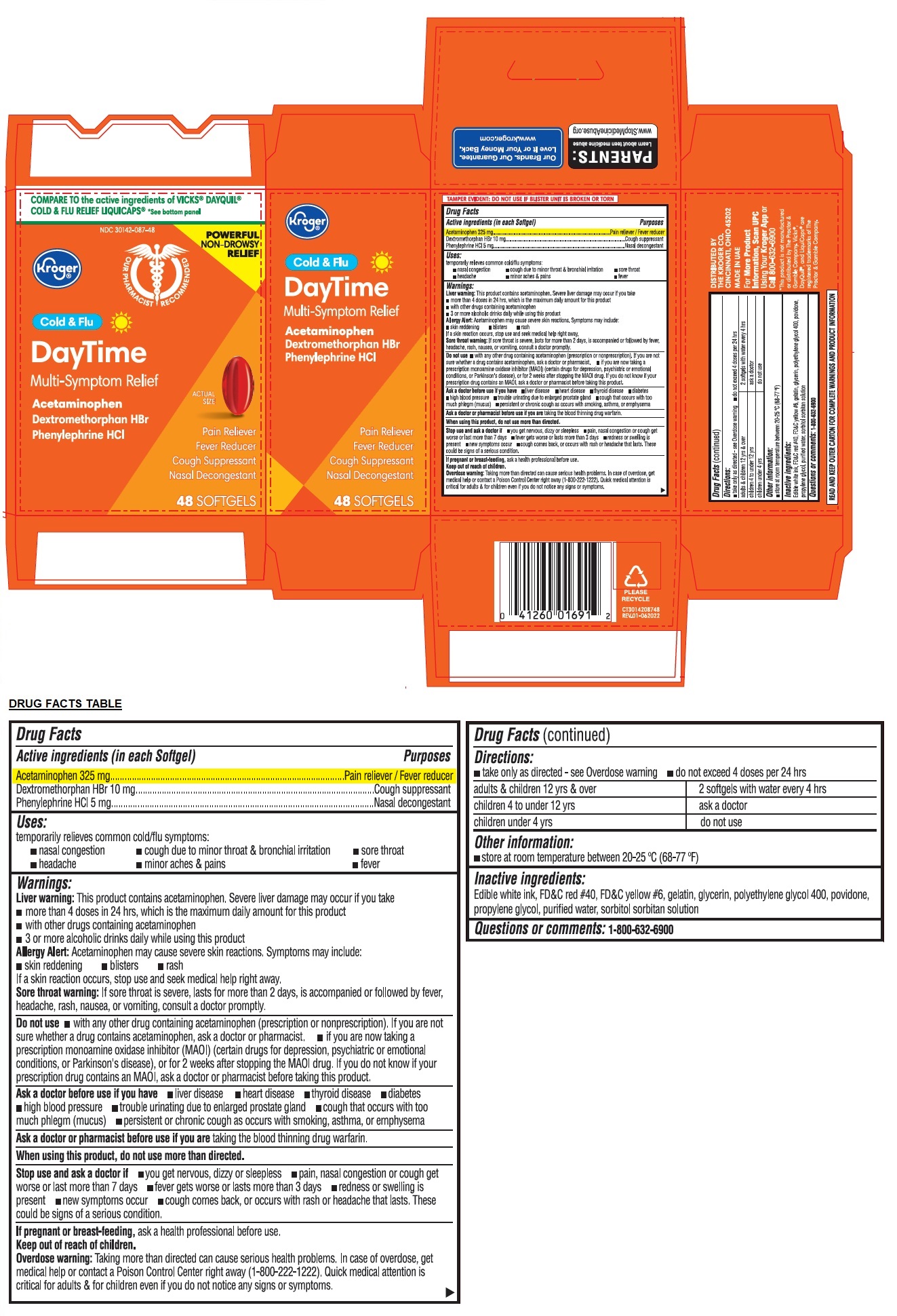 Pill image for Kroger Daytime Cold And Flu Softgel