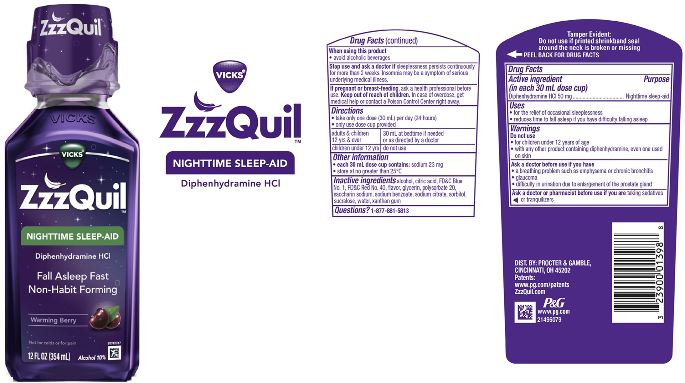 Pill image for Zzzquil™ Nighttime Sleep-aid Warming Berry