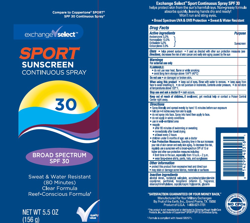 Pill image for Exchange Select Sport Sunscreen Continuous Spray Spf 30