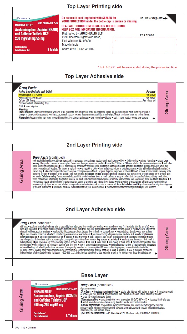 Pill image for Acetaminophen, Aspirin (nsaid) And Caffeine Tablets Usp