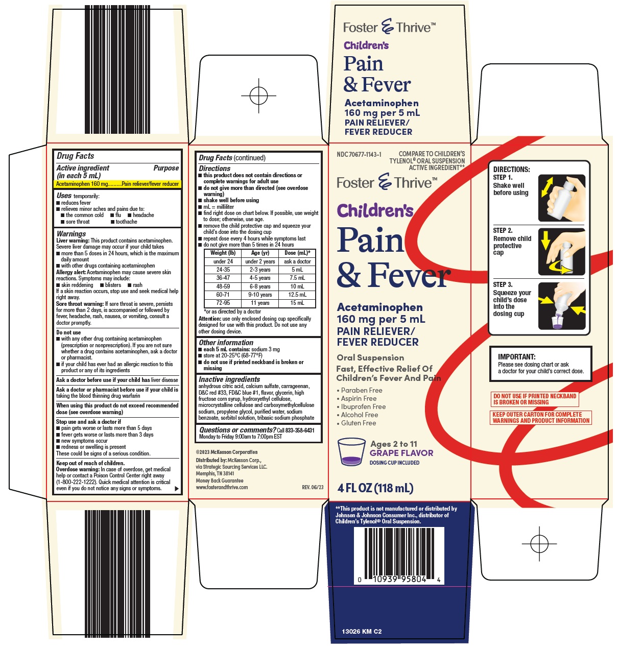 Pill image for Mckesson Children’s Pain & Fever Drug Facts