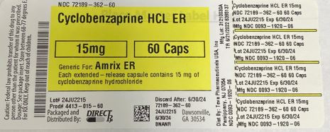 Pill image for Cyclobenzaprine Hcl Er