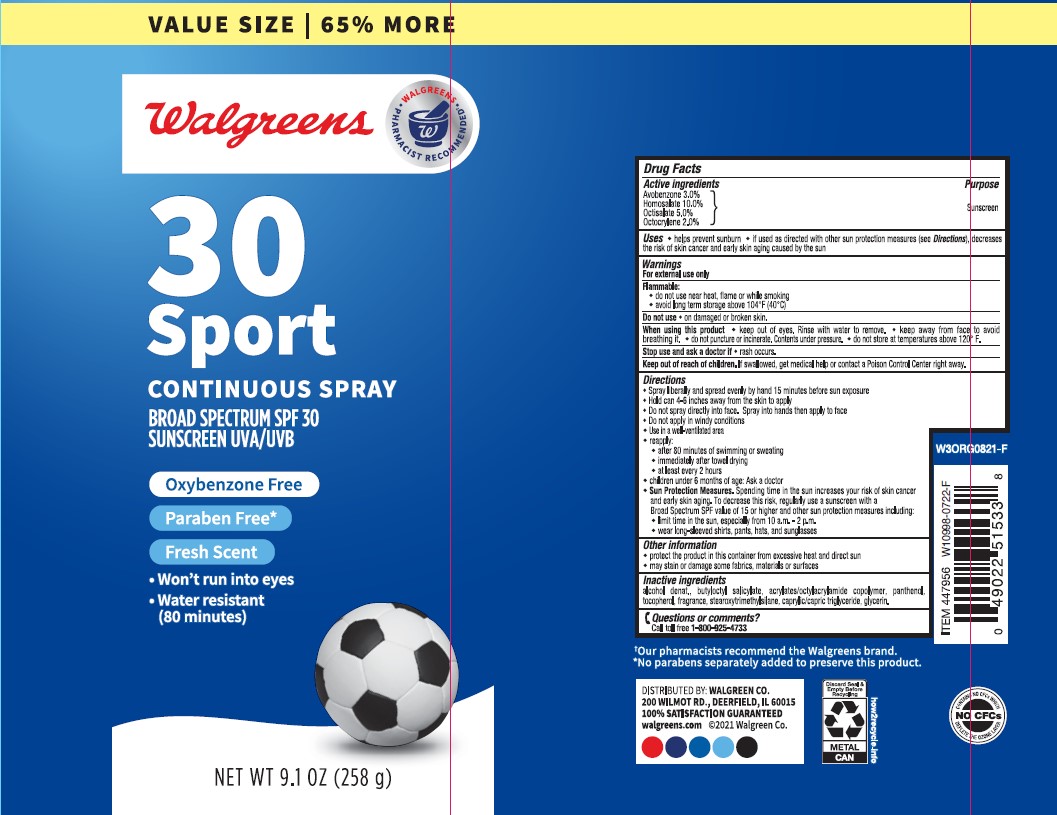 Pill image for walgreens sport continuous spray spf 30