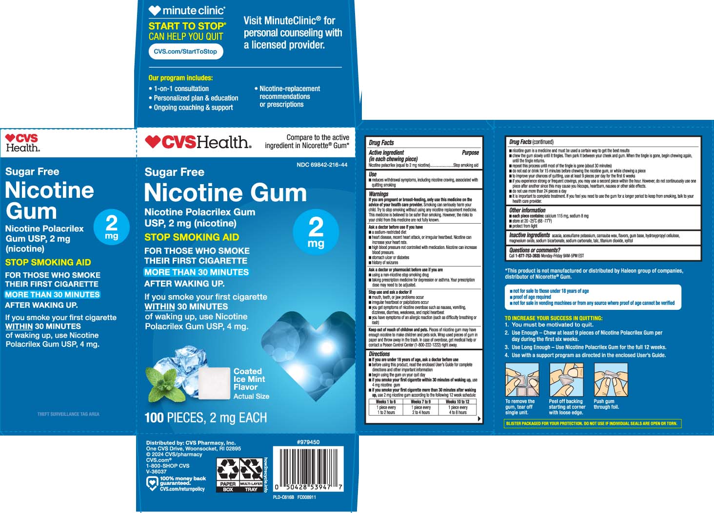 Pill image for Nicotine Polacrilex Coated Ice Mint 2 Mg And 4 Mg Cvs