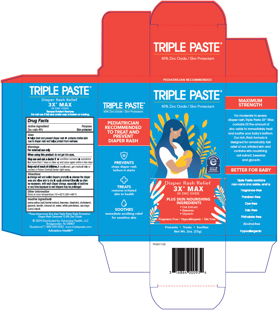 Pill image for Triple Paste 3x Max Diaper Rash Ointment