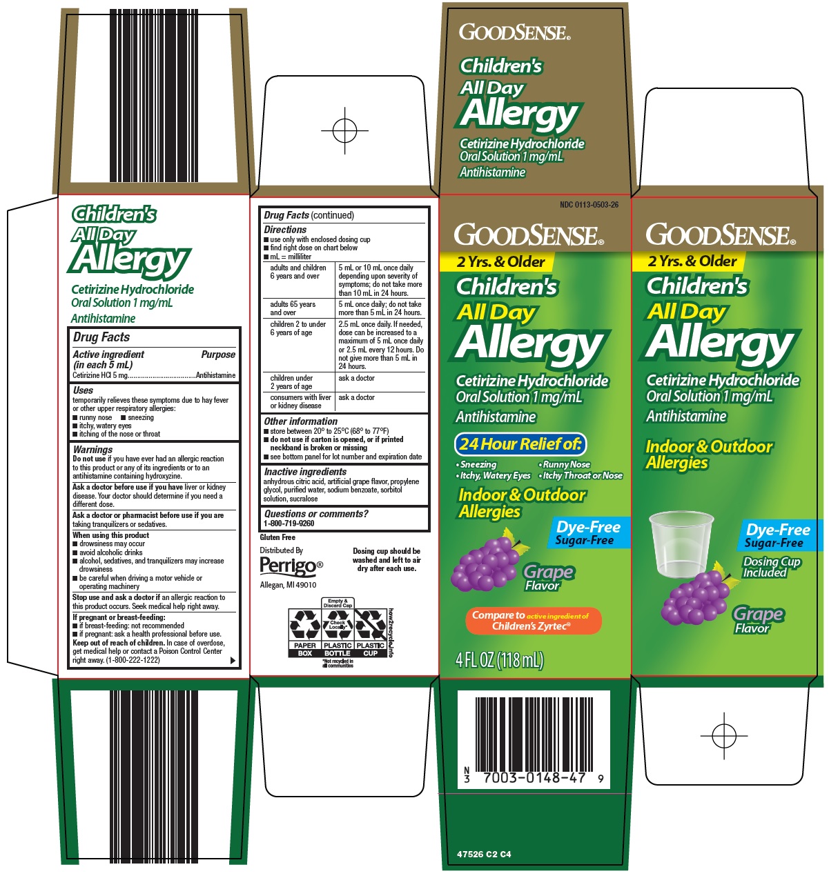 Pill image for Perrigo Children’s All Day Allergy Drug Facts