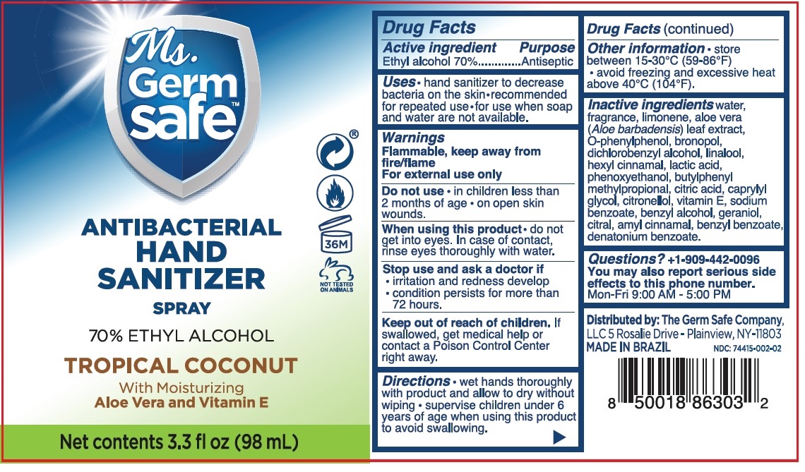 Pill image for Ms. Germ Safe Antibacterial Hand Sanitizer Spray