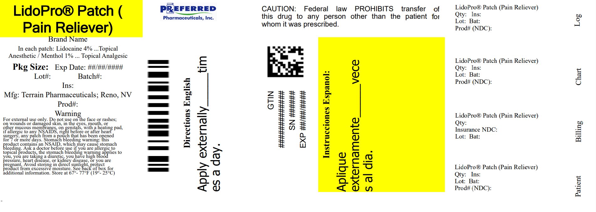 Pill image for Lidopro Patch