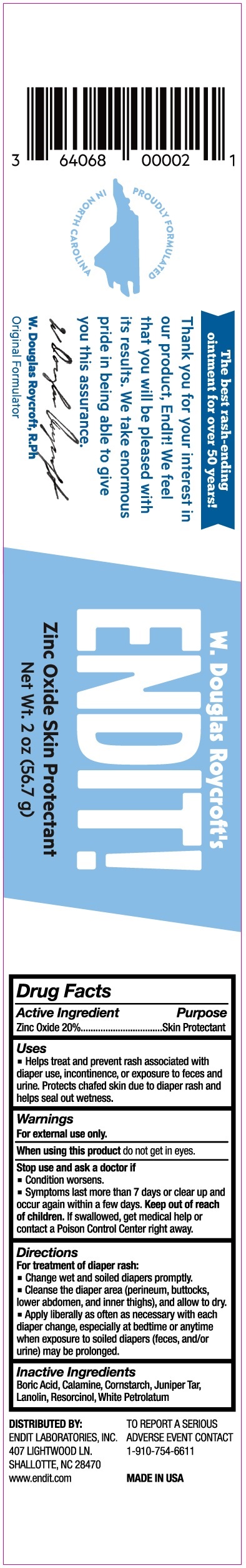 Pill image for endit zinc oxide skin protection