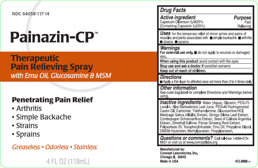 Pill image for painazin-cp therapeutic pain relieving spray