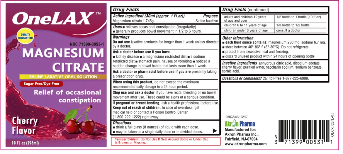 Pill image for onelax (magnesium citrate) cherry