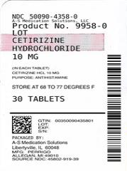Pill image for Perrigo Cetirizine Hydrochloride Tablets 10 Mg Drug Facts