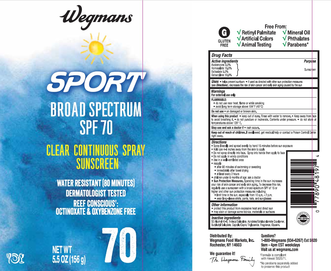 Pill image for Wegmans Sport Broad Spectrum Spf 70 Clear Continuous Spray Sunscreen