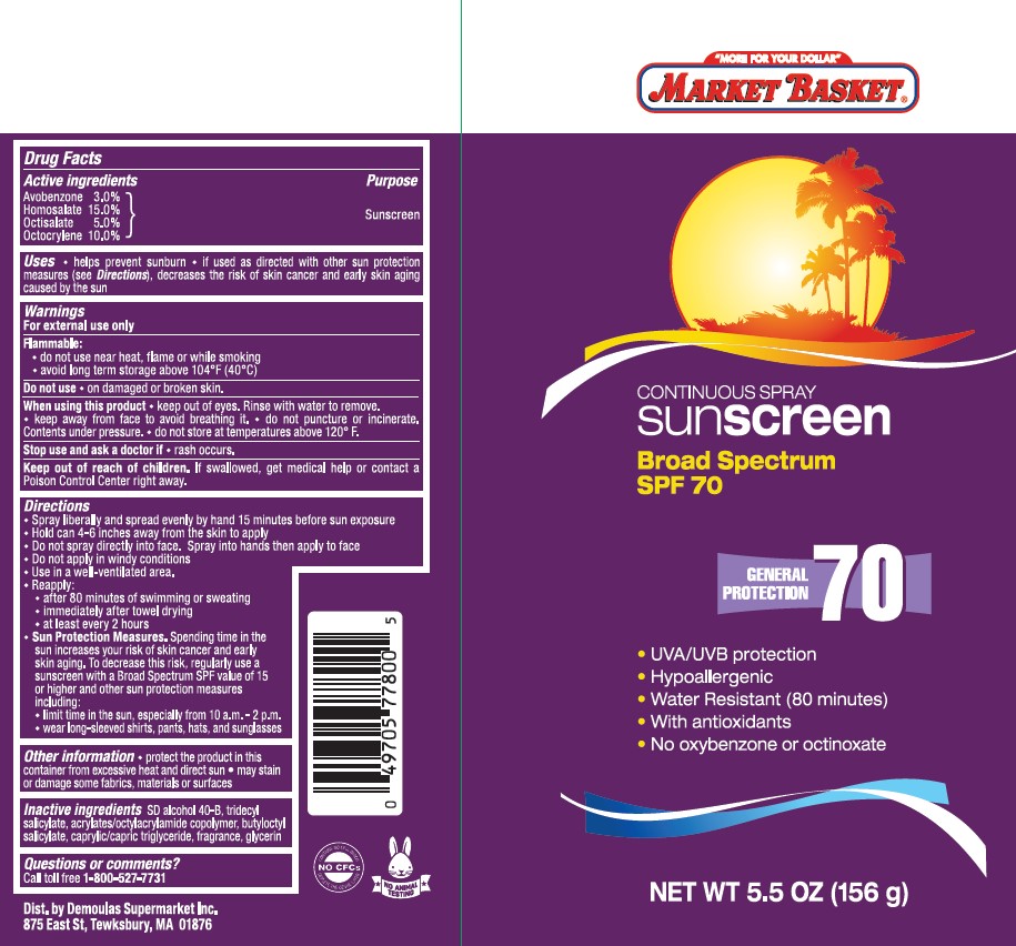 Pill image for Market Basket Continuous Spray Sunscreen General Protection Spf 70