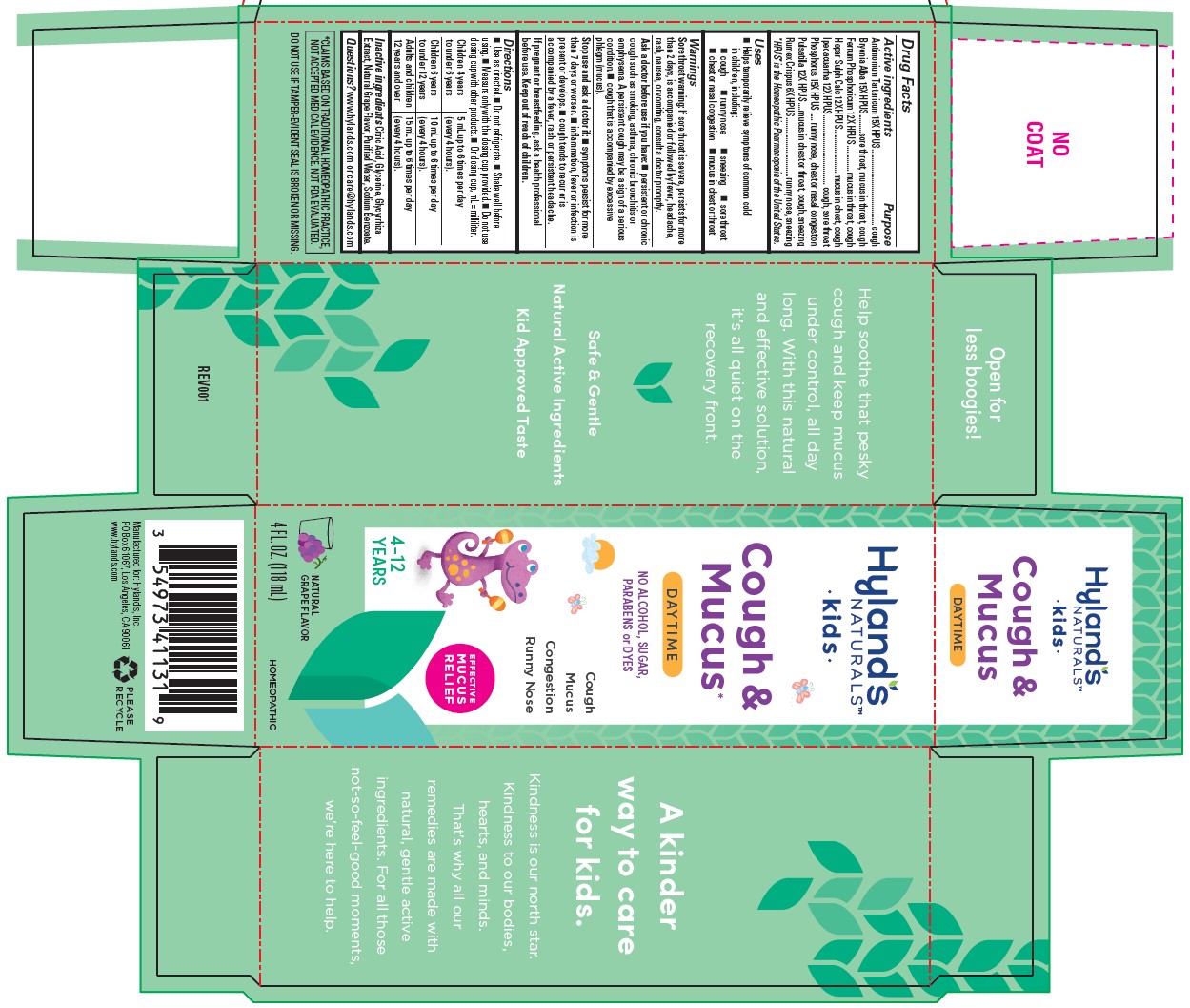 Pill image for Hyland's Naturals Kids Cough & Mucus Daytime Grape Flavor