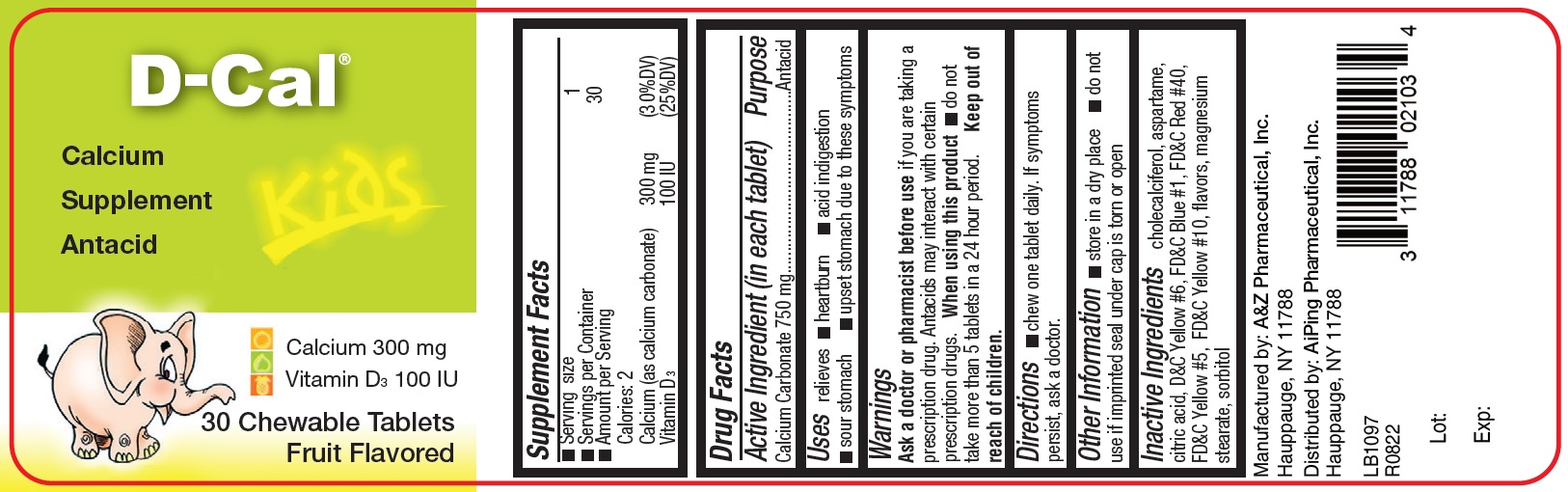 Pill image for D-cal Kids