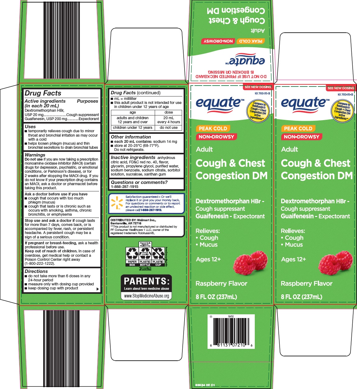 Pill image for Wal-mart Adult Cough & Chest Congestion Dm Drug Facts