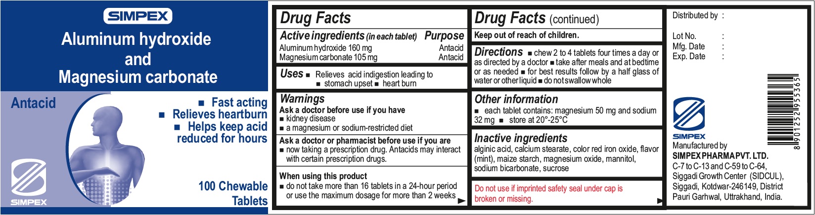 Pill image for Aluminum Hydroxide And Magnesium Carbonate