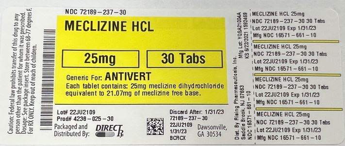 Pill image for Meclizine Hydrochloride