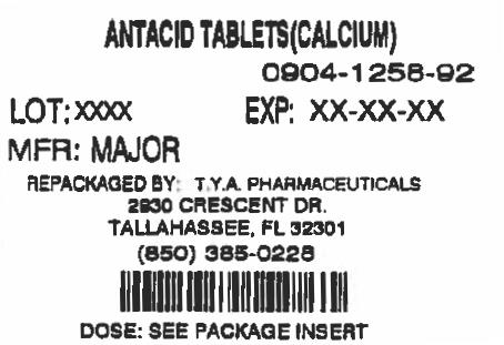 Pill image for Major Pharmaceuticals Antacid Tablets Drug Facts