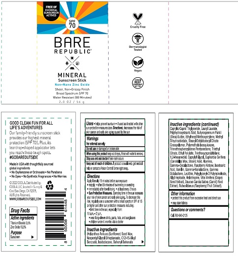 Pill image for Bare Republic Mineral Sunscreen Stick Spf 70