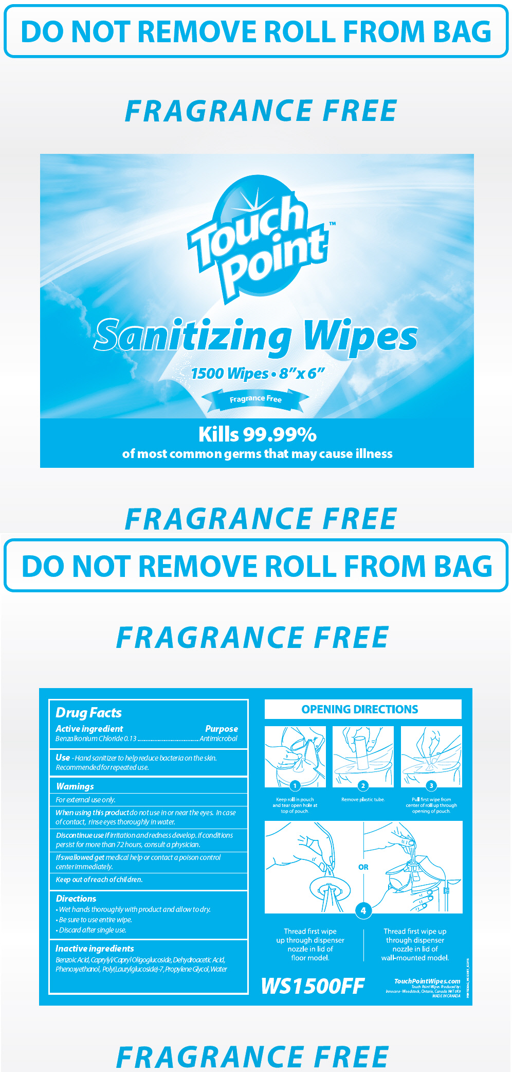 Pill image for Touchpoint Wipes Fragrance Free