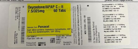 Pill image for Oxycodone/apap