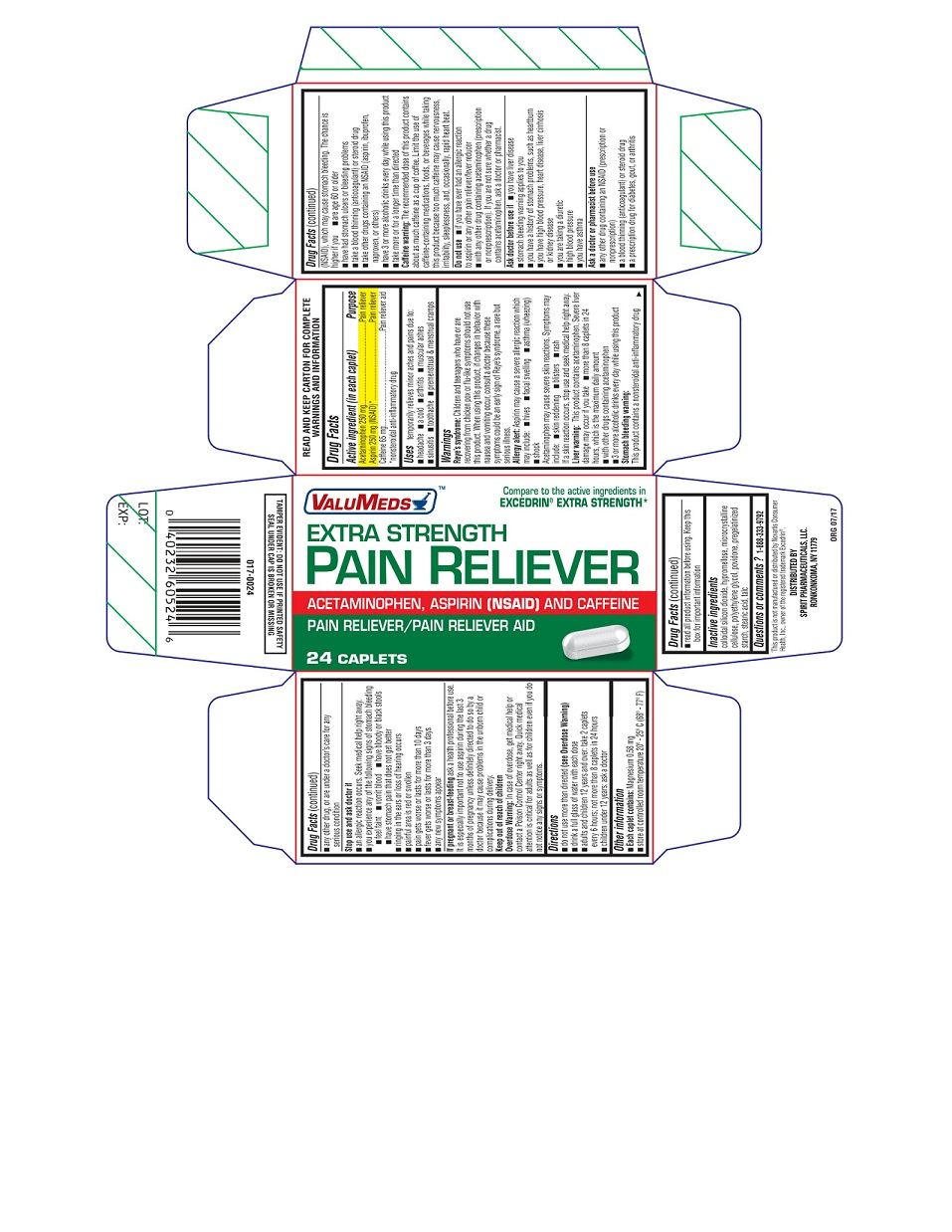 Pill image for Valumeds Extra Strength Pain Reliever