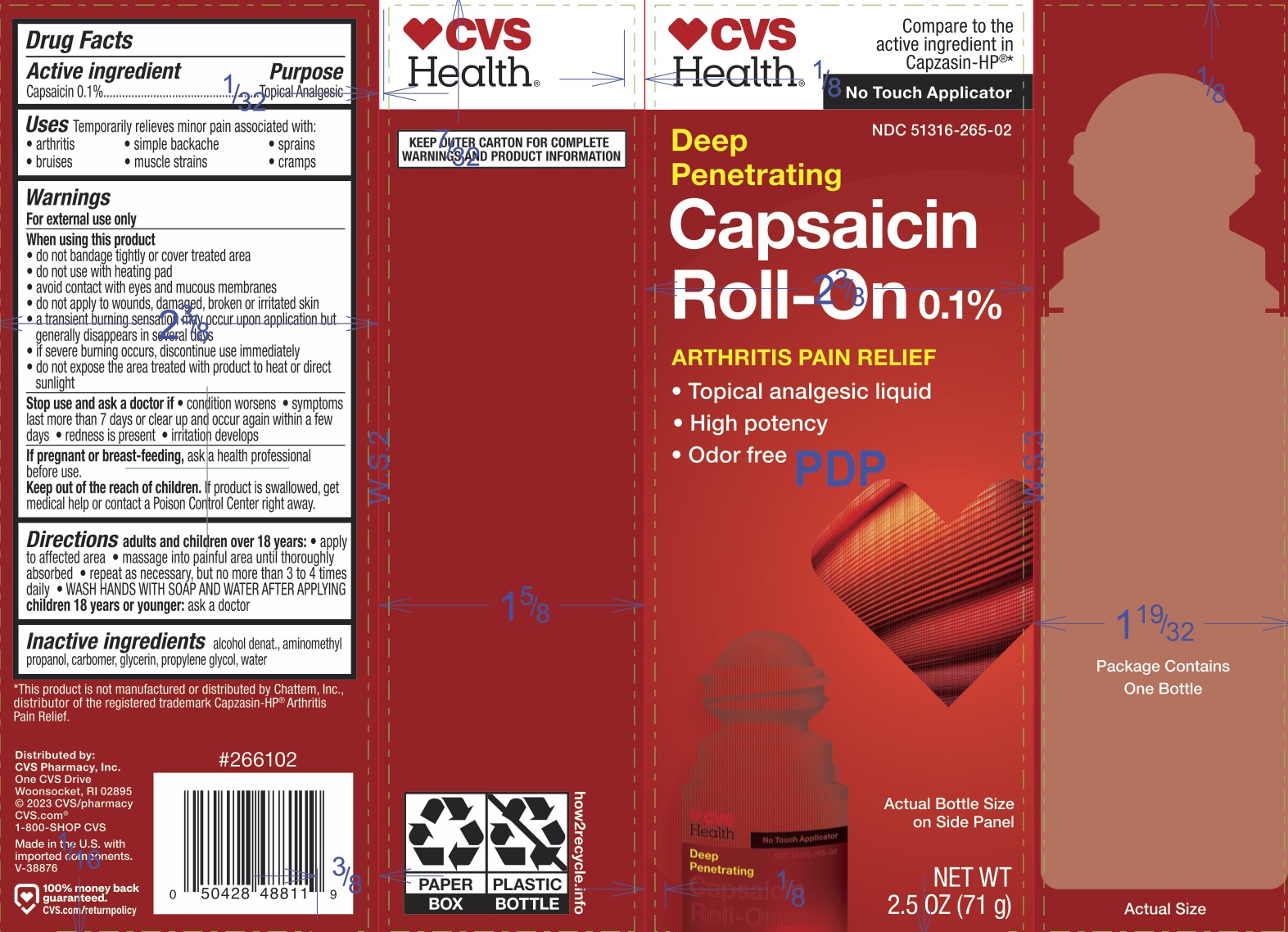 Pill image for Cvs Health Capsaisin Roll-on 0.1%