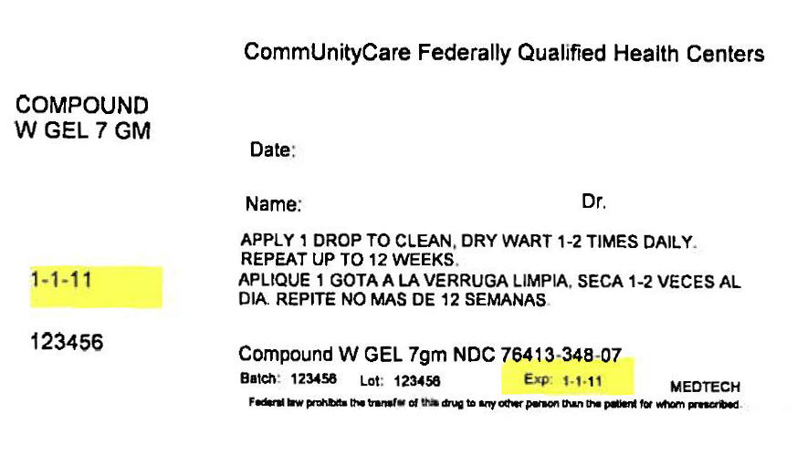 Pill image for Compound W Gel
