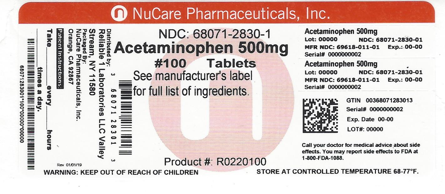 Pill image for Acetaminophen 500 Mg Tablet