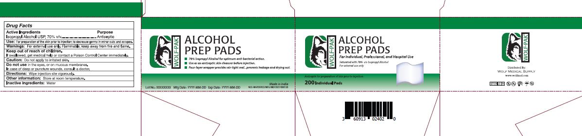 Pill image for Wolf Alcohol Prep Pad 200 Ct