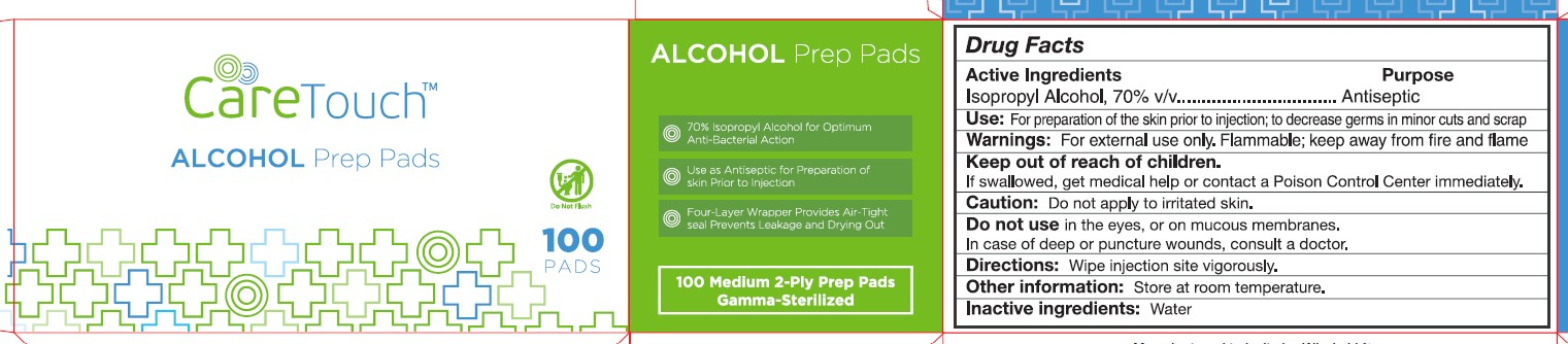 Pill image for Caretouch Alcohol Prep Pads (whele Llc)