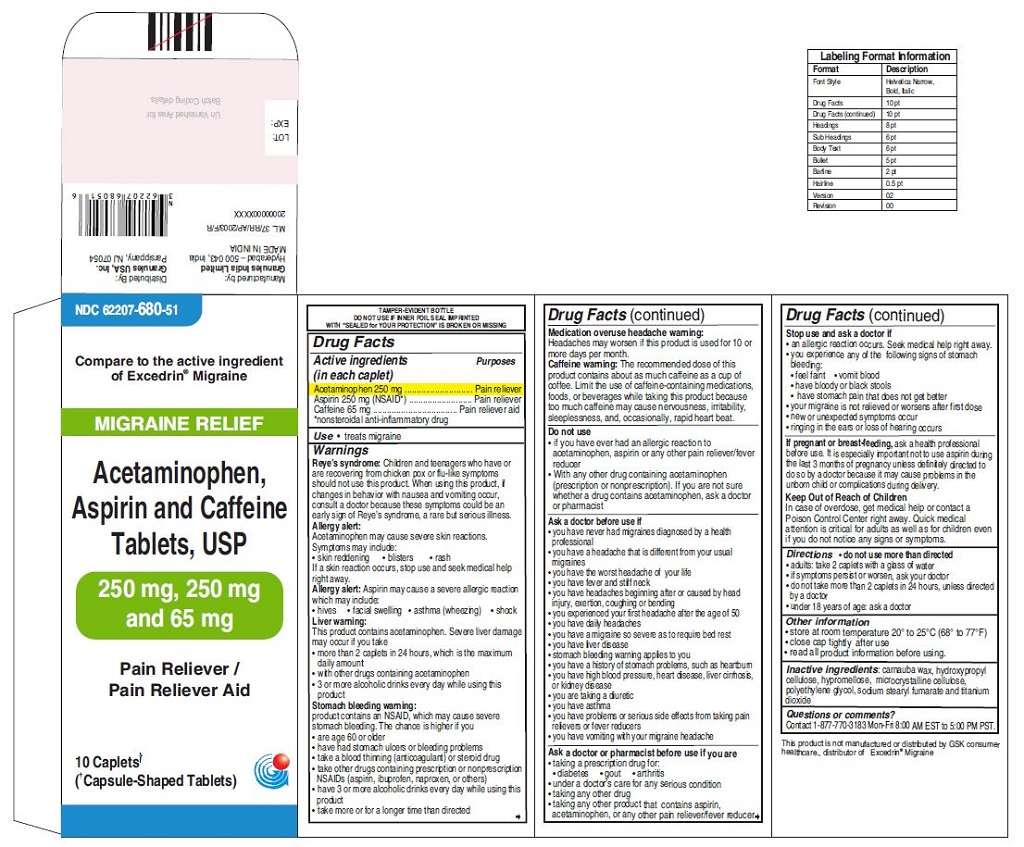 Pill image for Acetaminophen, Aspirin And Caffeine Tablets Usp, 250 Mg, 250 Mg And 65 Mg