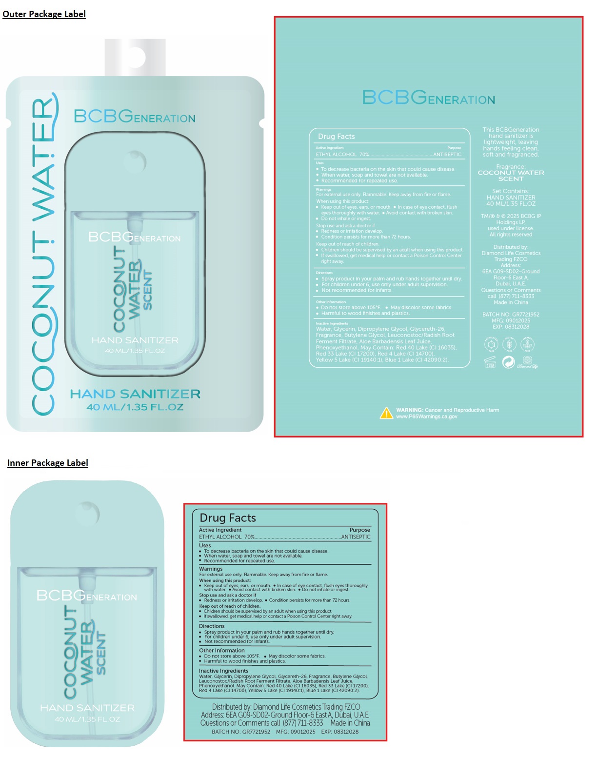 Pill image for Bcbgeneration Hand Sanitizer Coconut Water Scent