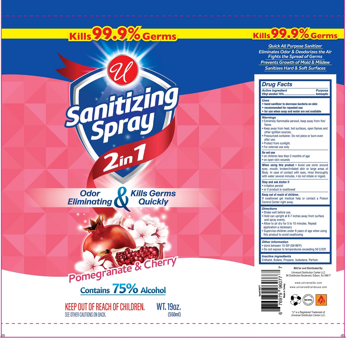 Pill image for Universal Sanitizing Spray Pomegranate & Cherry