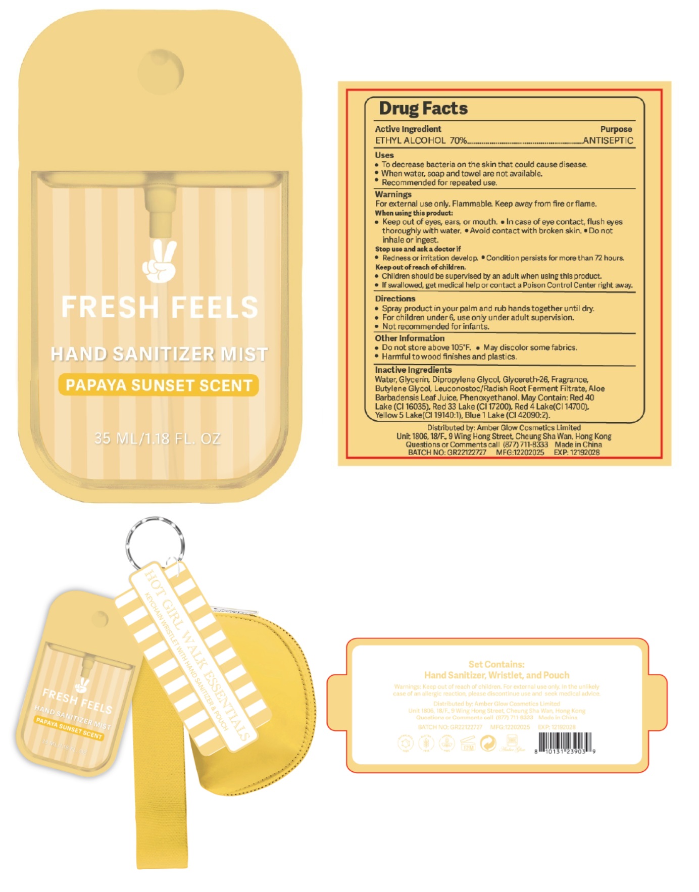 Pill image for Fresh Feels Hand Sanitizer Mist Papaya Sunset Scent