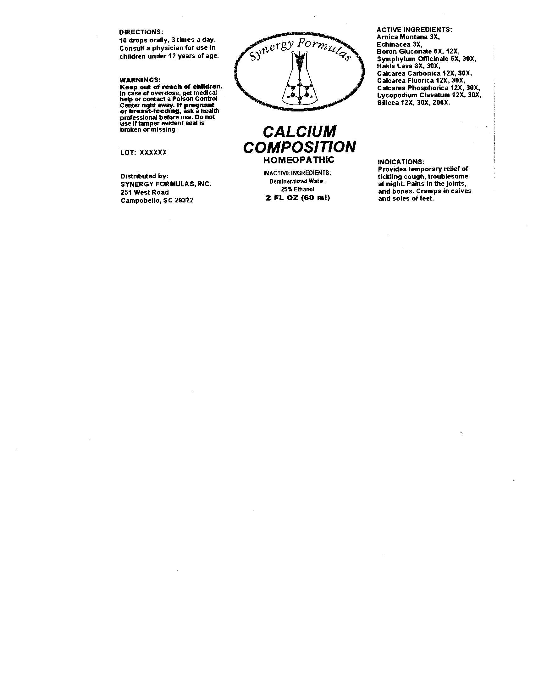 Pill image for Calcium Composition