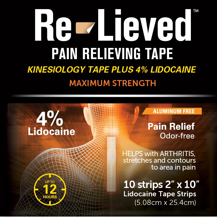 Pill image for Re-lieved Lidocaine 4% Fabric Tape