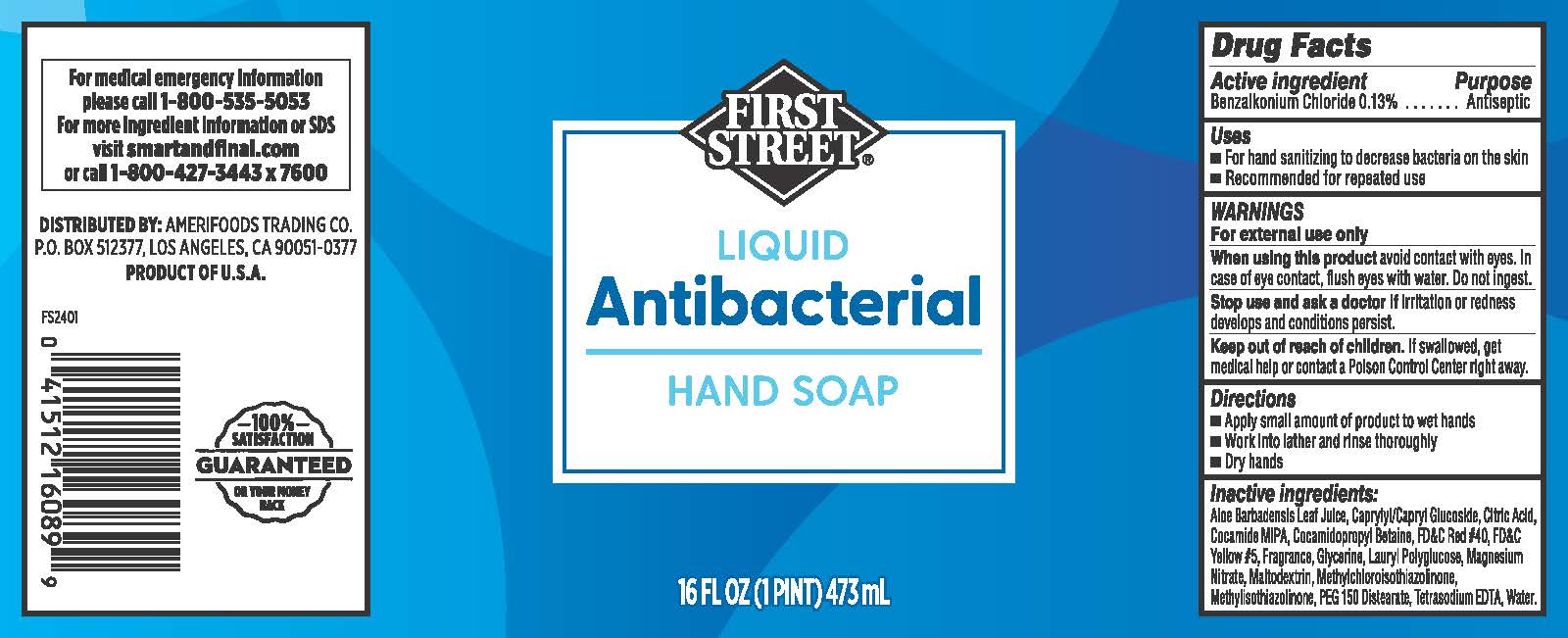 Pill image for First Street Antibacterial Liquid Hand Soap