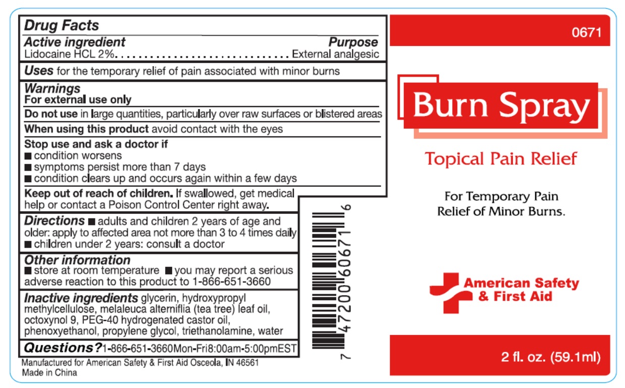 Pill image for 71927-012 American Safety & First Aid Burn Spray