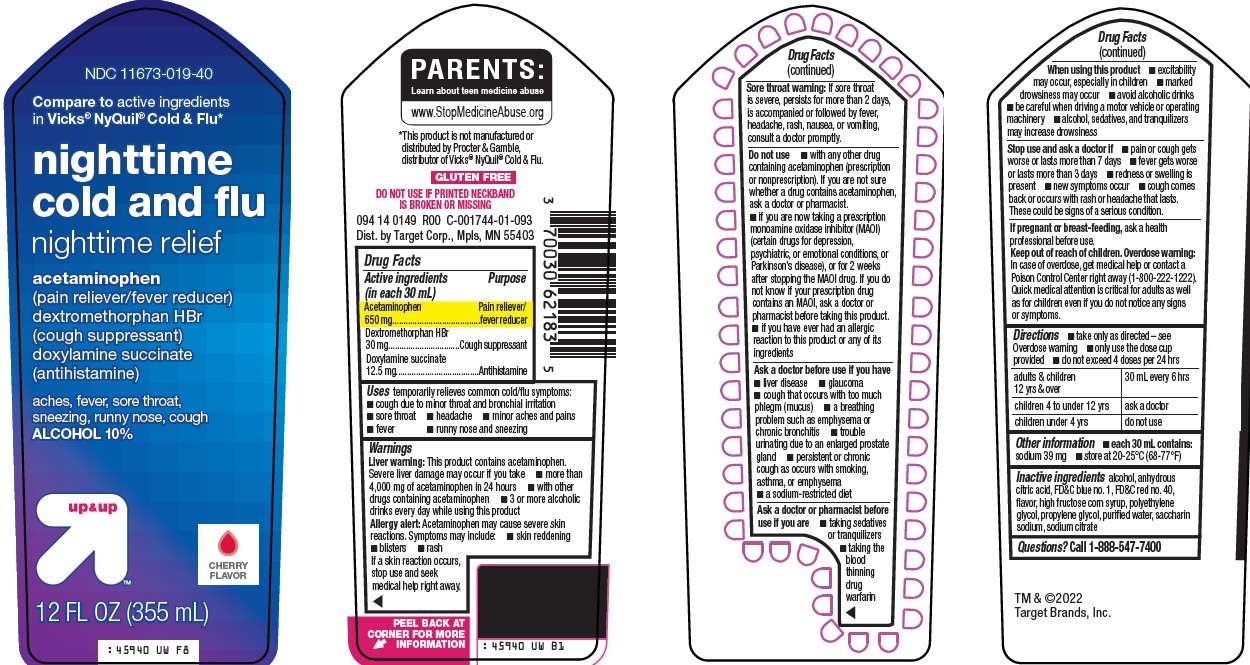Pill image for Target Corporation Nighttime Cold And Flu Drug Facts