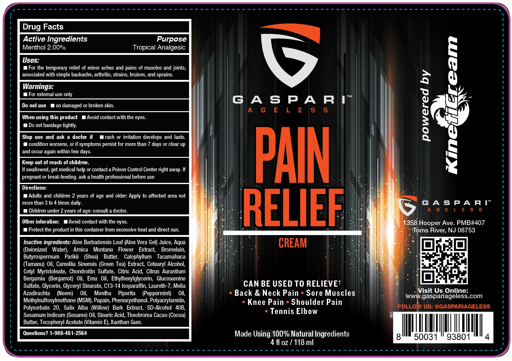 Pill image for gaspari ageless pain relief cream