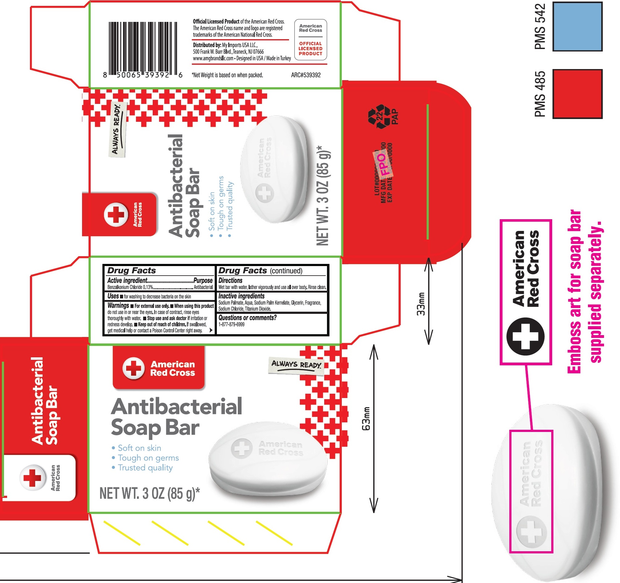 Pill image for American Red Cross Antibacterial Soap Bar