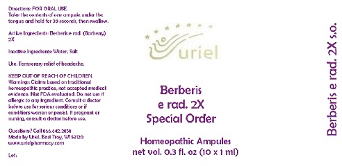 Pill image for Berberis E Rad. 2 Special Order