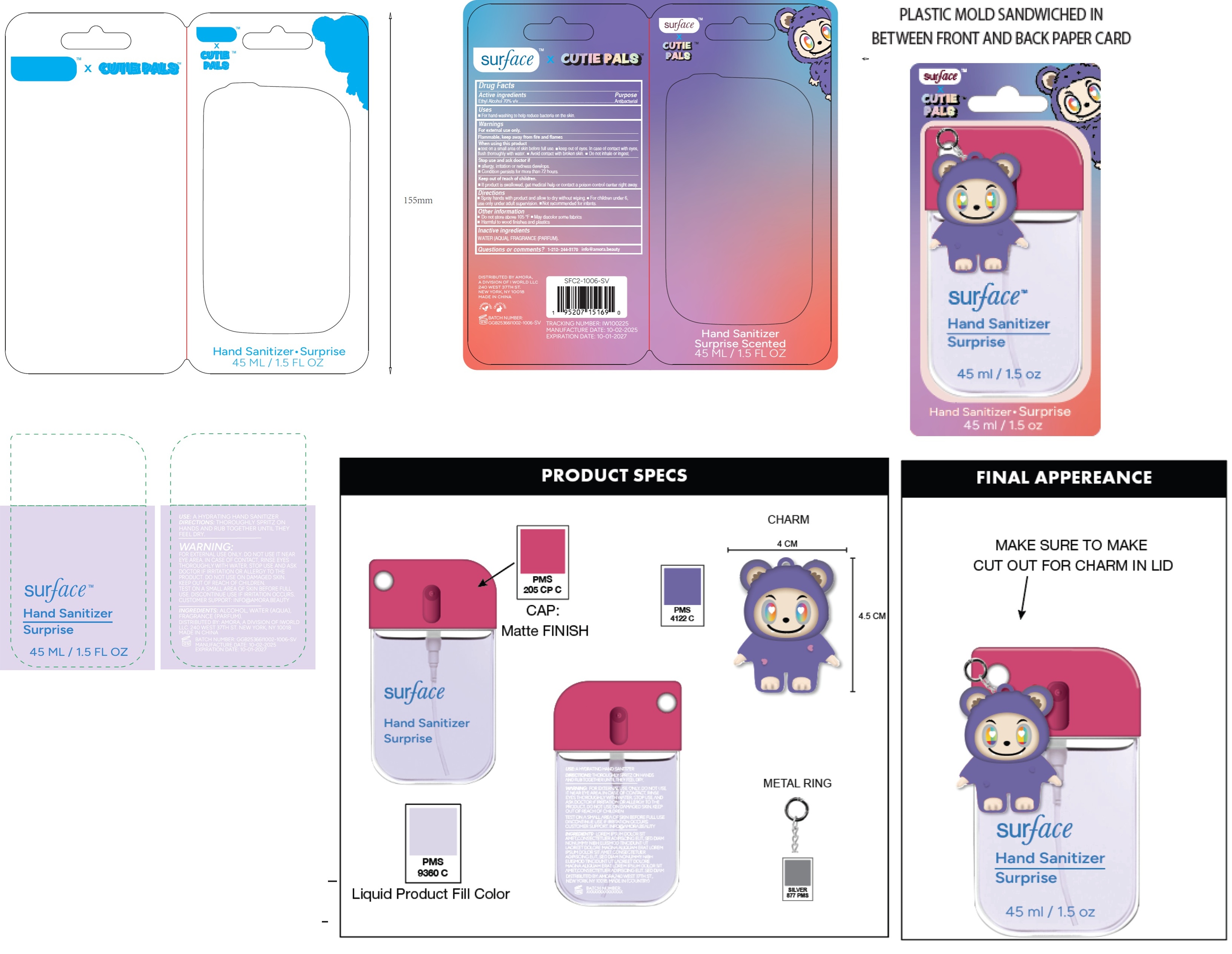 Pill image for Surface X Cutie Pals Hand Sanitizer, Surprise
