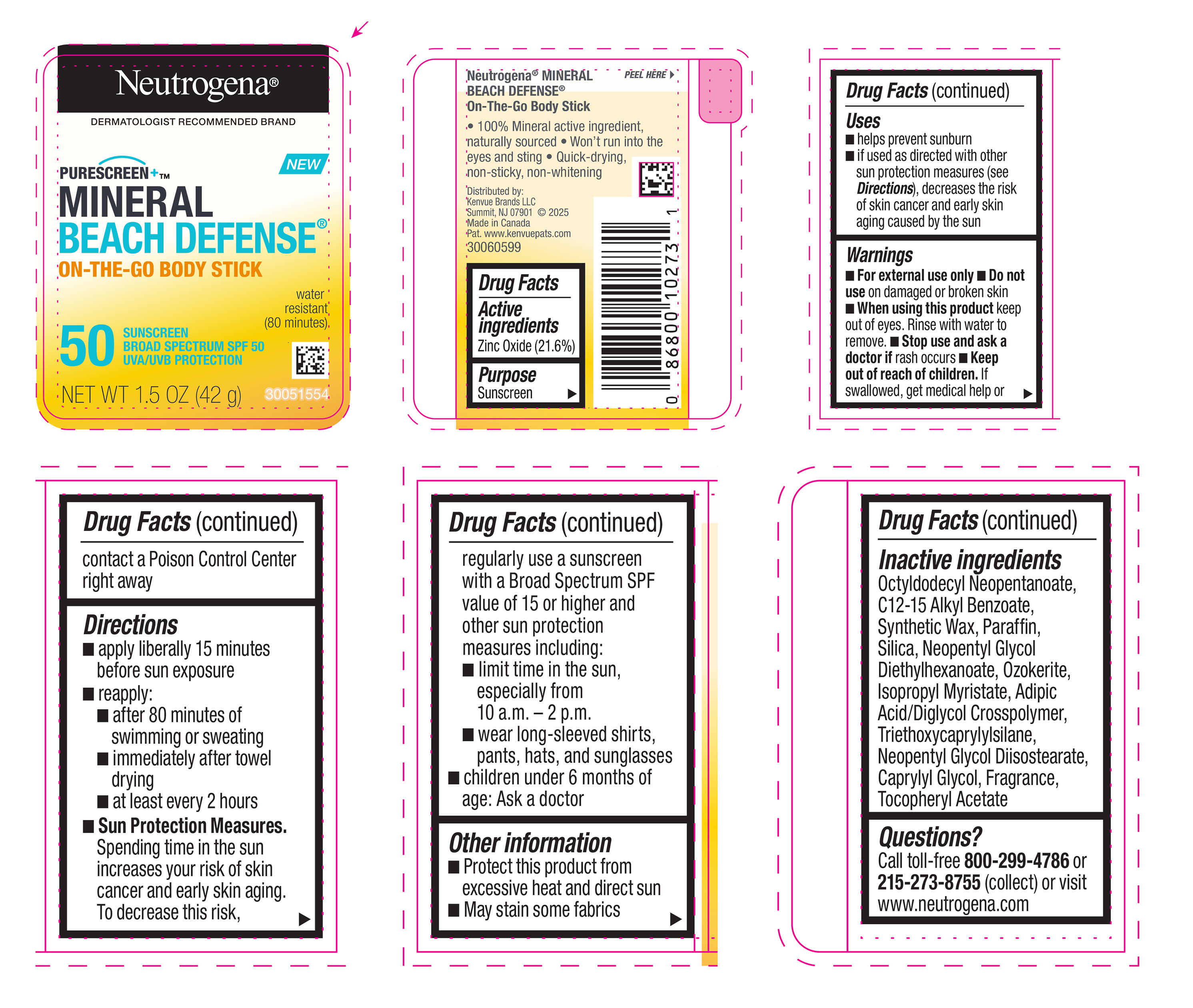 Pill image for Neutrogena Mineral Beach Defense On-the-go Body Stick Spf 50