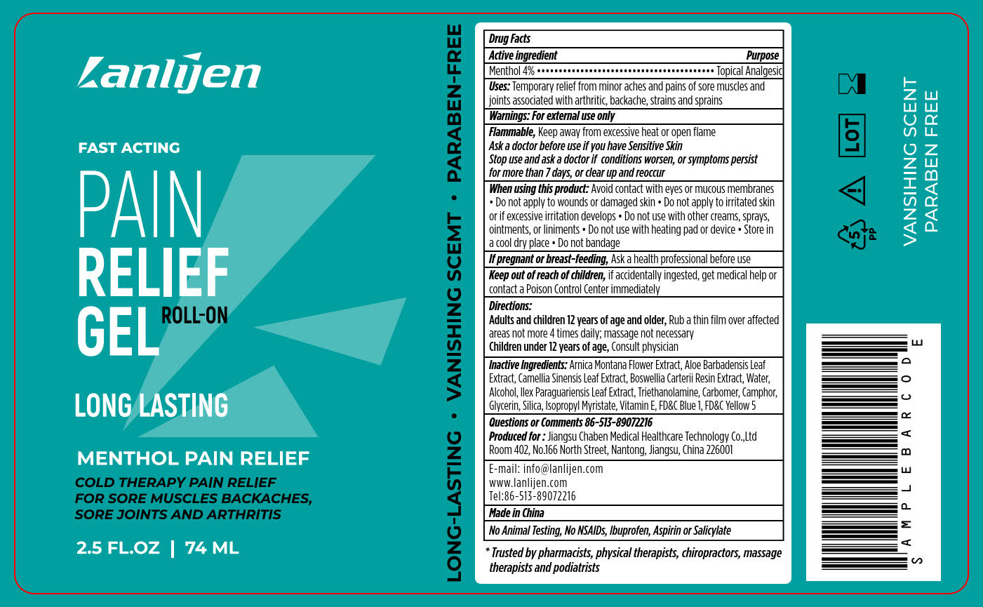 Pill image for Lanlijen, Menthol Pain Relief, 2.5fl.oz/74ml, Gel