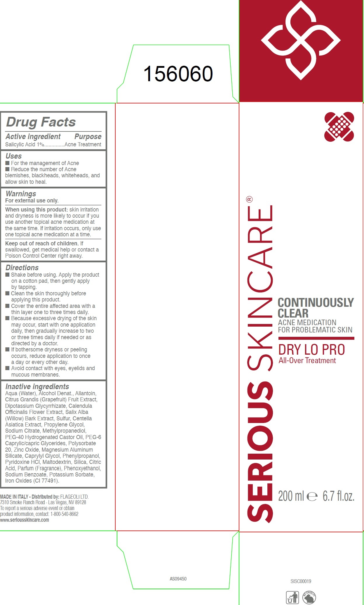 Pill image for Serious Skincare Continuously Clear Acne Medication For Problematic Skin Dry Lo Pro All- Over Treatment