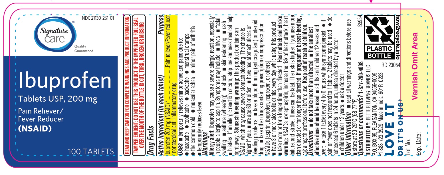 Pill image for 601r Albertsons_21130-261_ibuprofen Tablets Usp 200 Mg (brown Round Tablets)
